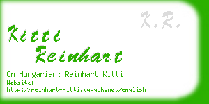 kitti reinhart business card